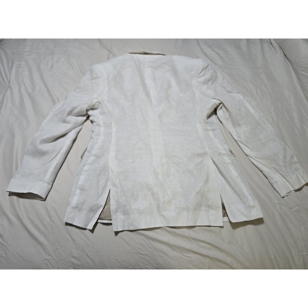 Tasso Elba White Linen Blend Blazer Sport Coat Men's Size XL Casual Summer Jacke - Picture 6 of 7